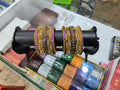 Traditional Indian Purple & Gold Bangle Set - Ethnic Bridal Chuda with Stones and Beads